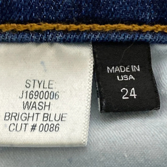 Veronica Beard 10" Debbie Frayed Dark Wash High-Rise Skinny Jeans Size 24 - Picture 6 of 7